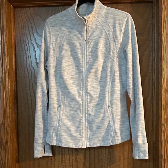 Lululemon Define jacket- white/ Light Gray Striped - Picture 3 of 8